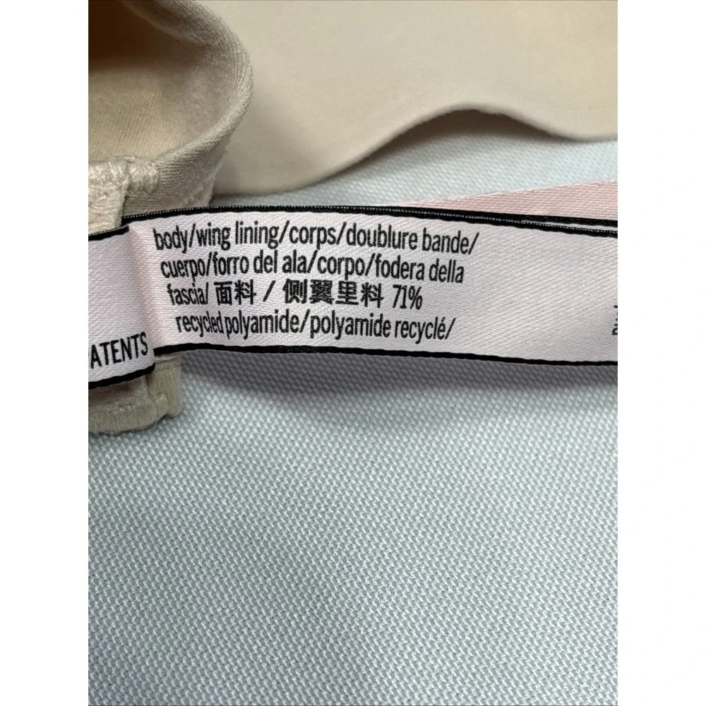 Victoria's Secret Bra 32B Lightly Lined T-Shirt Nude Beige Underwire Sexy RFID‎